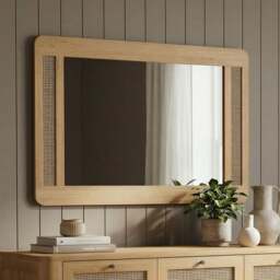 Oak Rattan Wall Mirror