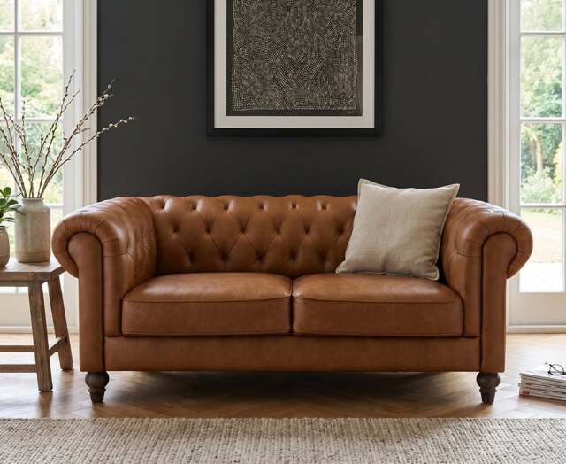 Jameson Cognac Leather 2 Seater Sofa