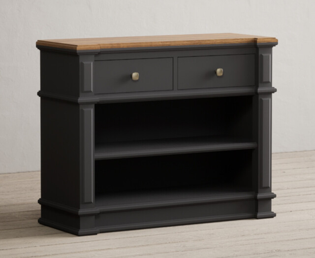 Lawson Oak and Charcoal Grey Painted Console Table