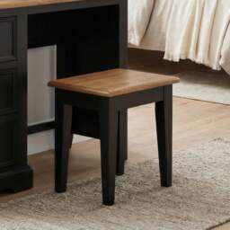 Charlton Oak and Black Painted Dressing Table Stool
