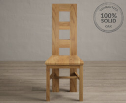 Natural Oak Set of 2 Oak Dining Chairs