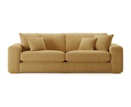 Milan Mustard Fabric 4 Seater Sofa