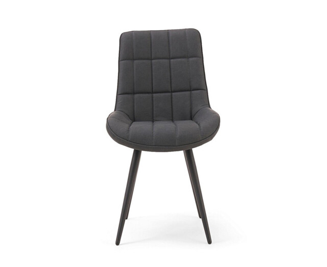 Larson Grey Set of 2 Faux Leather Dining Chairs