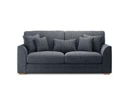 Jasper Navy Chenille Fabric 3 Seater Sofa