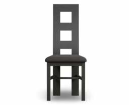 Painted Charcoal Grey Set of 2 Painted Dining Chairs