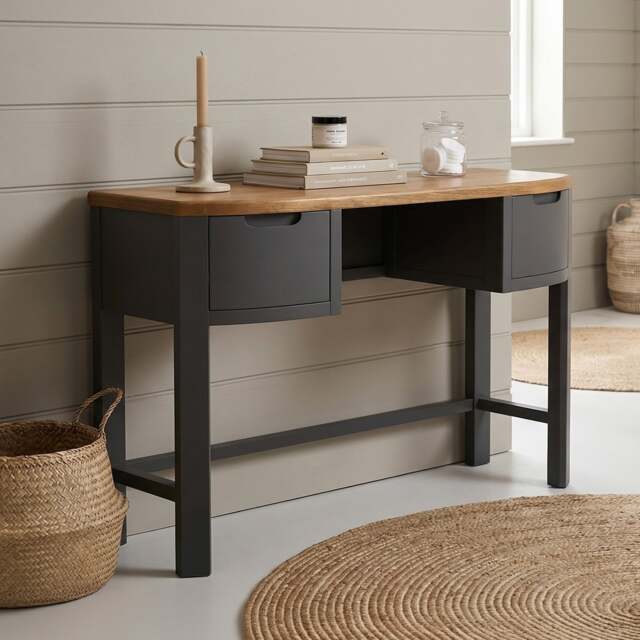 Bradwell Oak and Charcoal Painted Dressing Table