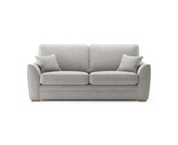 Bella Silver Fabric 3 Seater Sofa