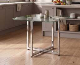 Rhodes Clear Glass Dining Table