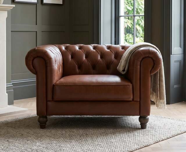 Jameson Chestnut Leather Armchair