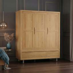 Parker Solid Oak Triple Wardrobe
