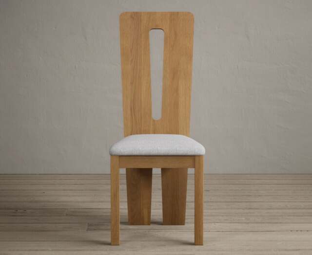 Lucca Light Grey Set of 2 Fabric Dining Chairs