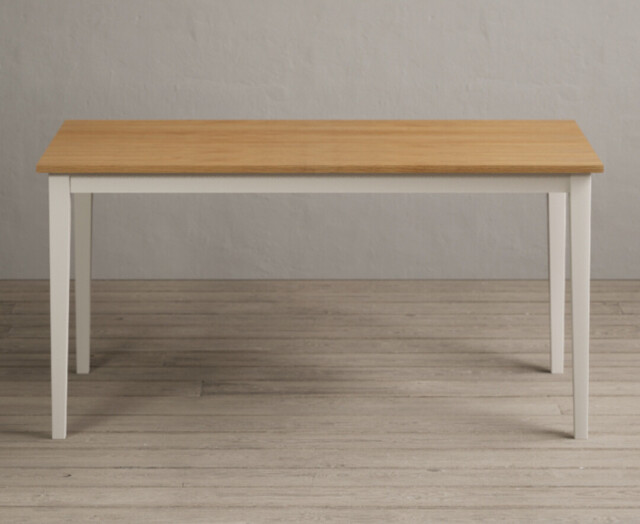 Kendal 150cm Solid Oak and Cream Painted Dining Table