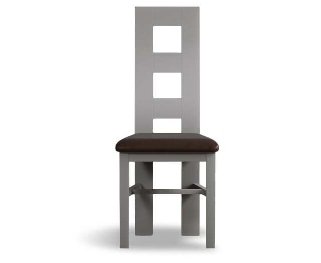 Painted Brown Set of 2 Painted Dining Chairs