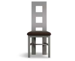 Painted Brown Set of 2 Painted Dining Chairs
