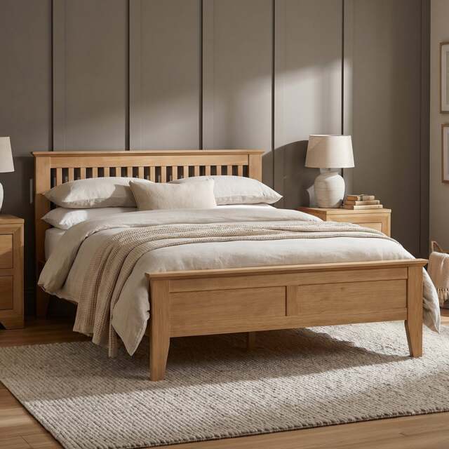 Tilt 100% Solid Oak King Size Bed
