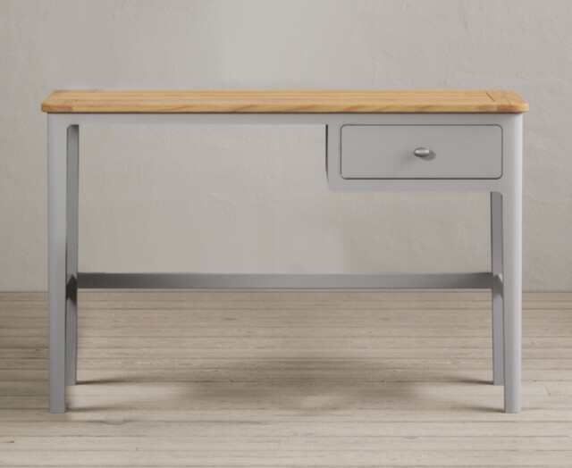 Loxton Oak and Light Grey Painted Dressing Table by Oak Furniture  Superstore | uFurnish.com