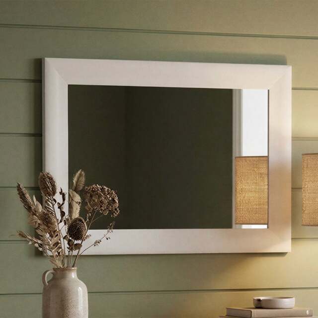 Signal White Painted 90cm Mirror