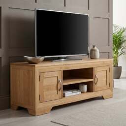 Tilt 100% Solid Oak Super Wide TV Cabinet