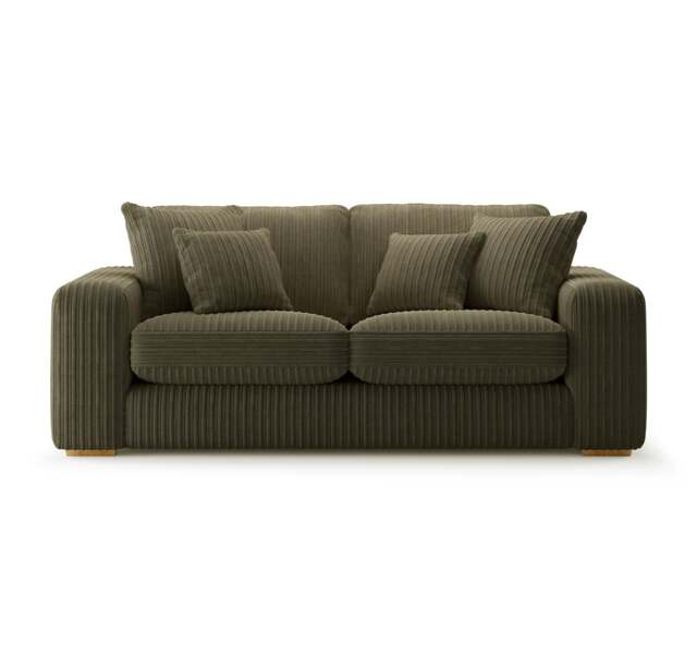 Milan Moss Green Fabric 2 Seater Sofa