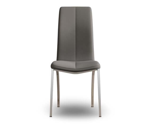 Marco Grey Set of 2 Faux Leather Dining Chairs