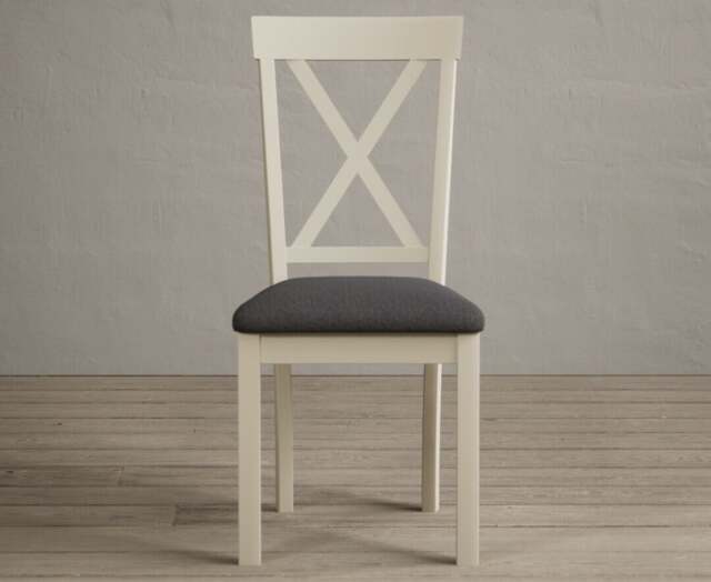 Hertford Charcoal Grey Set of 2 Painted Dining Chairs