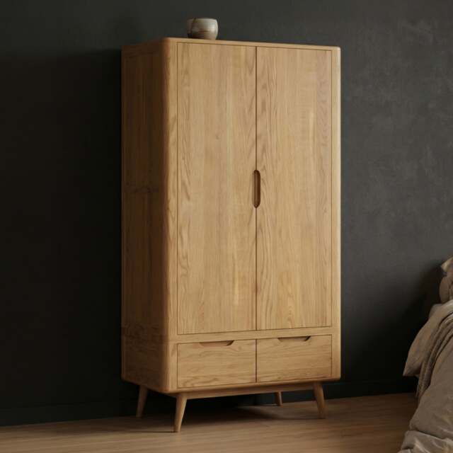 Rosa Solid Oak Double Wardrobe
