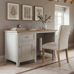 Weymouth Oak and Soft White Painted Computer Desk