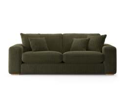 Milan Moss Green Fabric 3 Seater Sofa