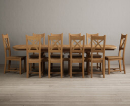 Extending Olympia 180cm Solid Oak Dining Table with 6 Charcoal Grey Natural Solid Oak Chairs