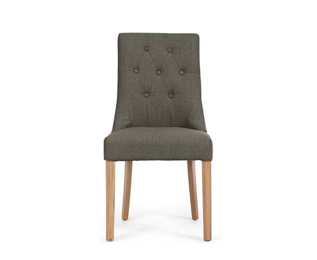 Beatrix Grey Set of 2 Fabric Dining Chairs