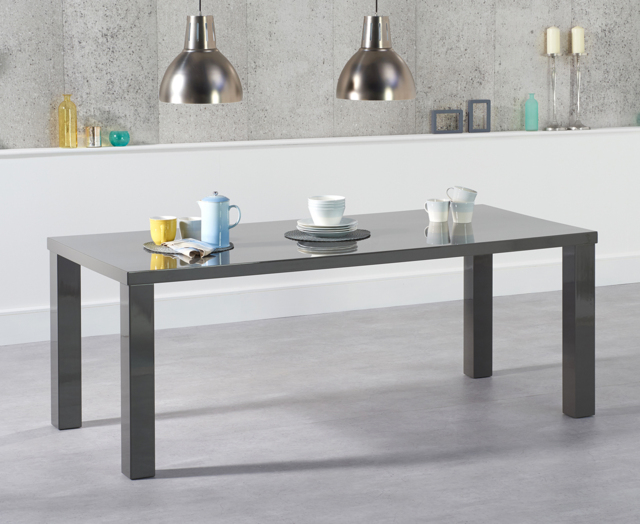 Seattle 200cm Dark Grey High Gloss Dining Table