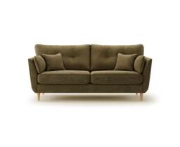 Capri Sage Chenille Fabric 3 Seater Sofa