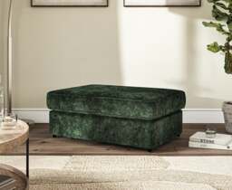 Naples Emerald Velvet Footstool