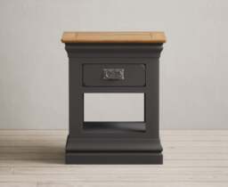 Charwood Oak and Charcoal Painted 1 Drawer Bedside Table