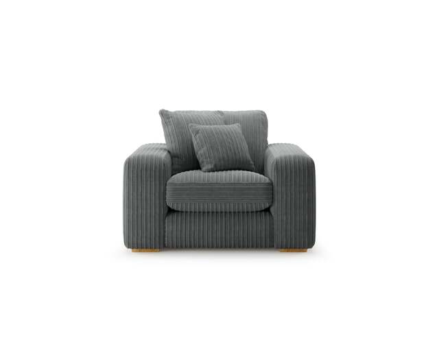 Milan Grey Fabric Armchair