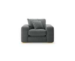 Milan Grey Fabric Armchair