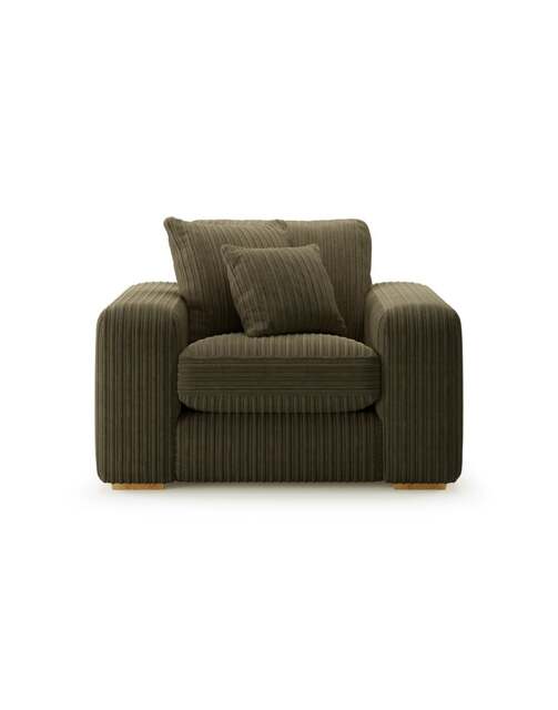 Milan Moss Green Fabric Armchair