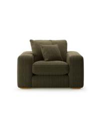 Milan Moss Green Fabric Armchair