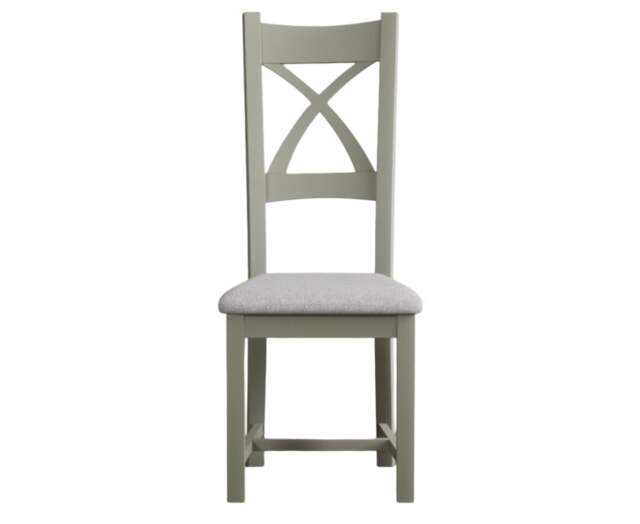Painted Light Grey Set of 2 Dining Chairs