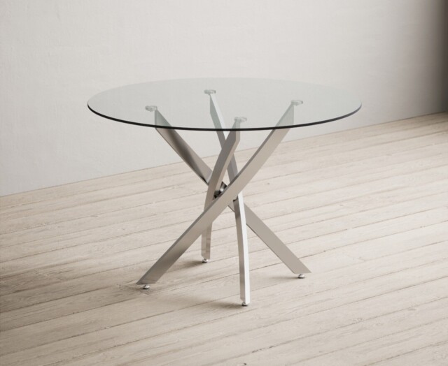 Bernini 110cm Glass Dining Table