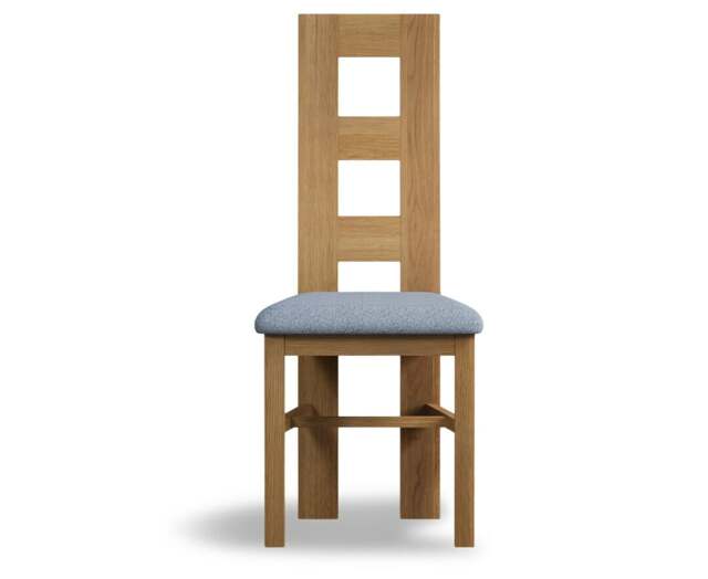 Natural Blue Set of 2 Fabric Dining Chairs