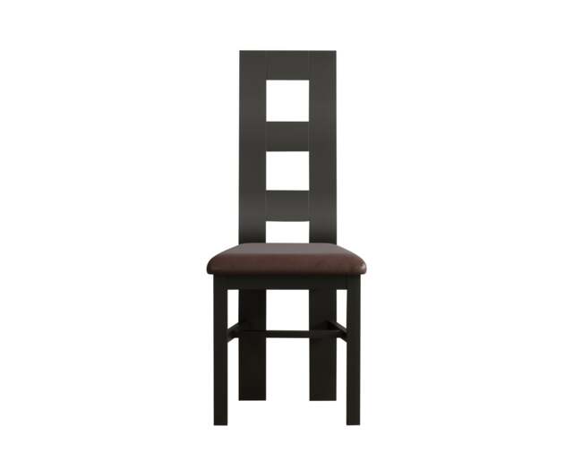 Painted Brown Set of 2 Painted Dining Chairs