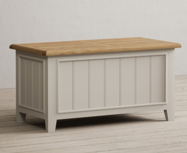 Weymouth Oak and Soft White Painted Blanket Box