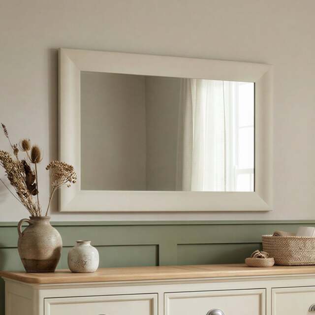 Cream Painted 90cm Wall Mirror