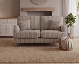 Chilworth Cove Navy Striped Fabric 2 Seater Sofa