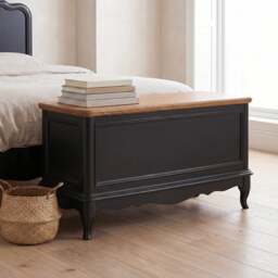 Chateau Noir Oak and Black Painted Blanket Box