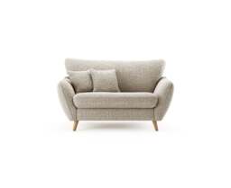Palma Natural Chenille Fabric Love Chair