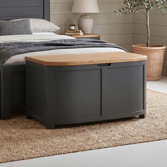Bradwell Oak and Charcoal Painted Blanket Box