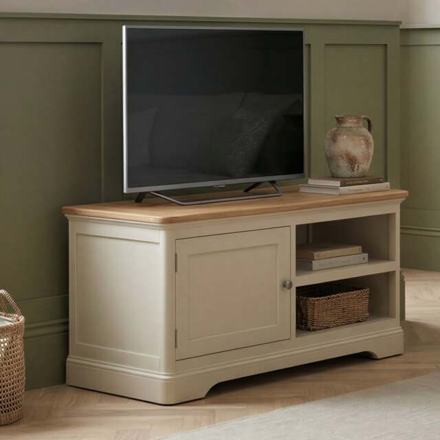 Madley Oak and Cream Painted Small TV Cabinet