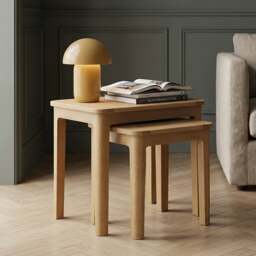 Solid Oak Nest of Tables - Set of 2